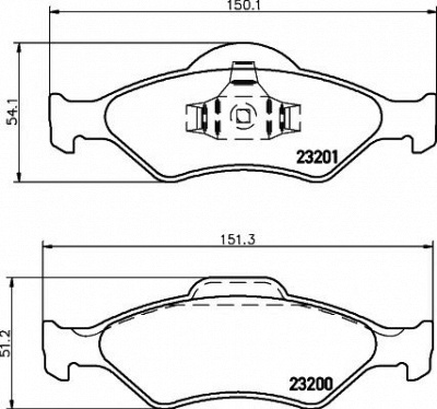 HELLA PAGID 8db355008891 -  Комплект тормозных колодок, дисковый тормоз